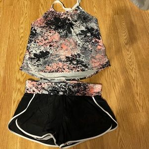 Fabletics compression shorts & matching tank